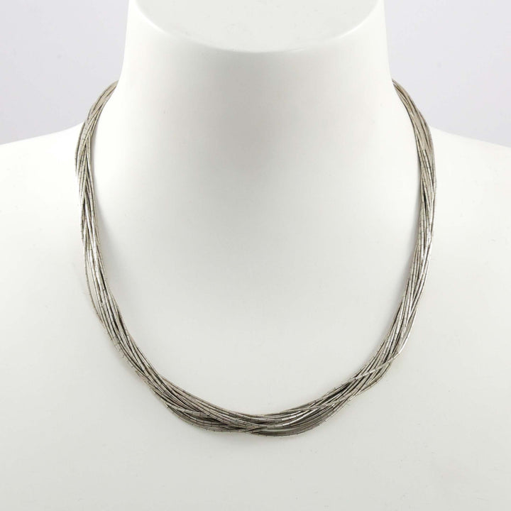 1980s Liquid Silver Necklace