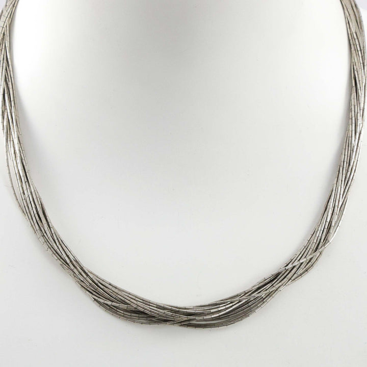 1980s Liquid Silver Necklace