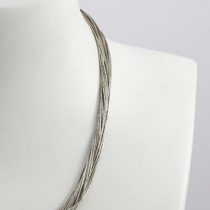 1980s Liquid Silver Necklace