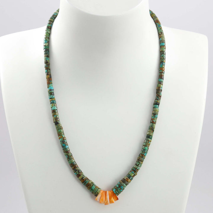 Turquoise and Spiny Oyster Shell Necklace