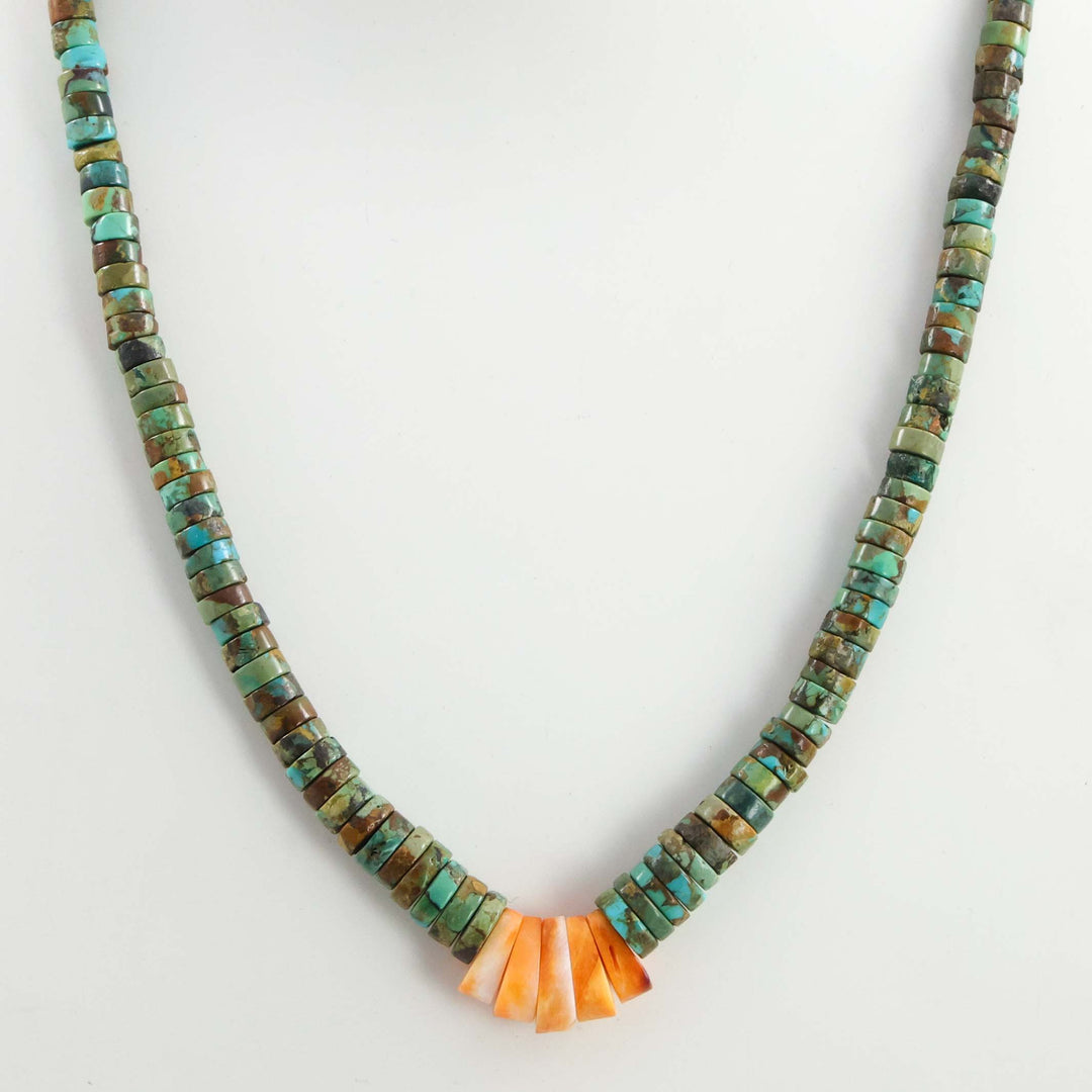Turquoise and Spiny Oyster Shell Necklace