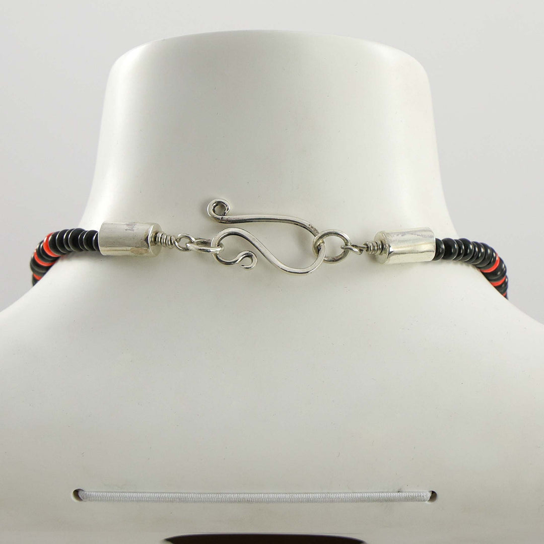 Jet and Coral Necklace