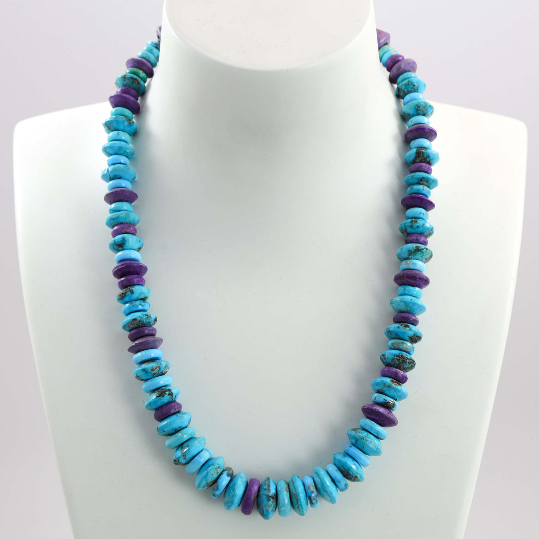 Turquoise and Sugilite Necklace