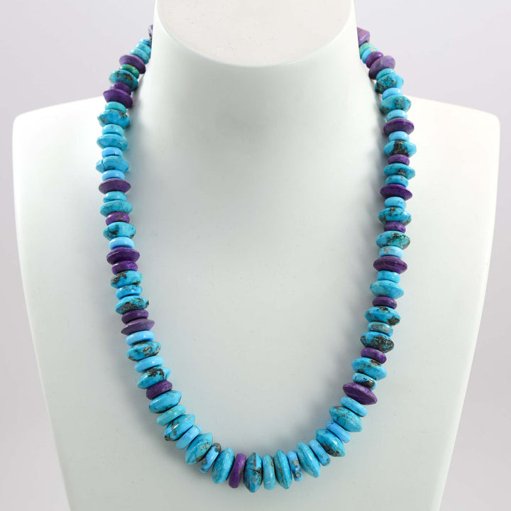 Turquoise and Sugilite Necklace