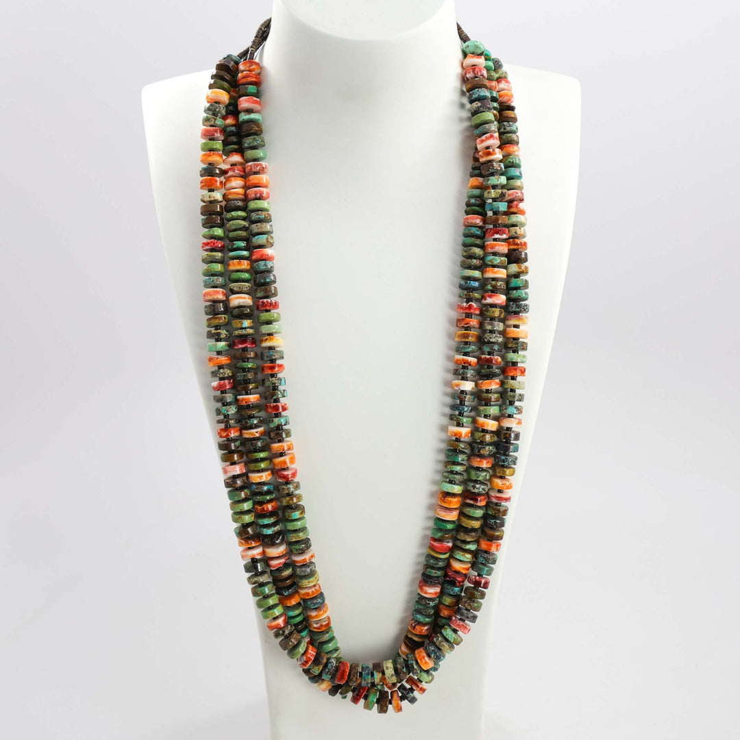 Turquoise and Spiny Oyster Necklace