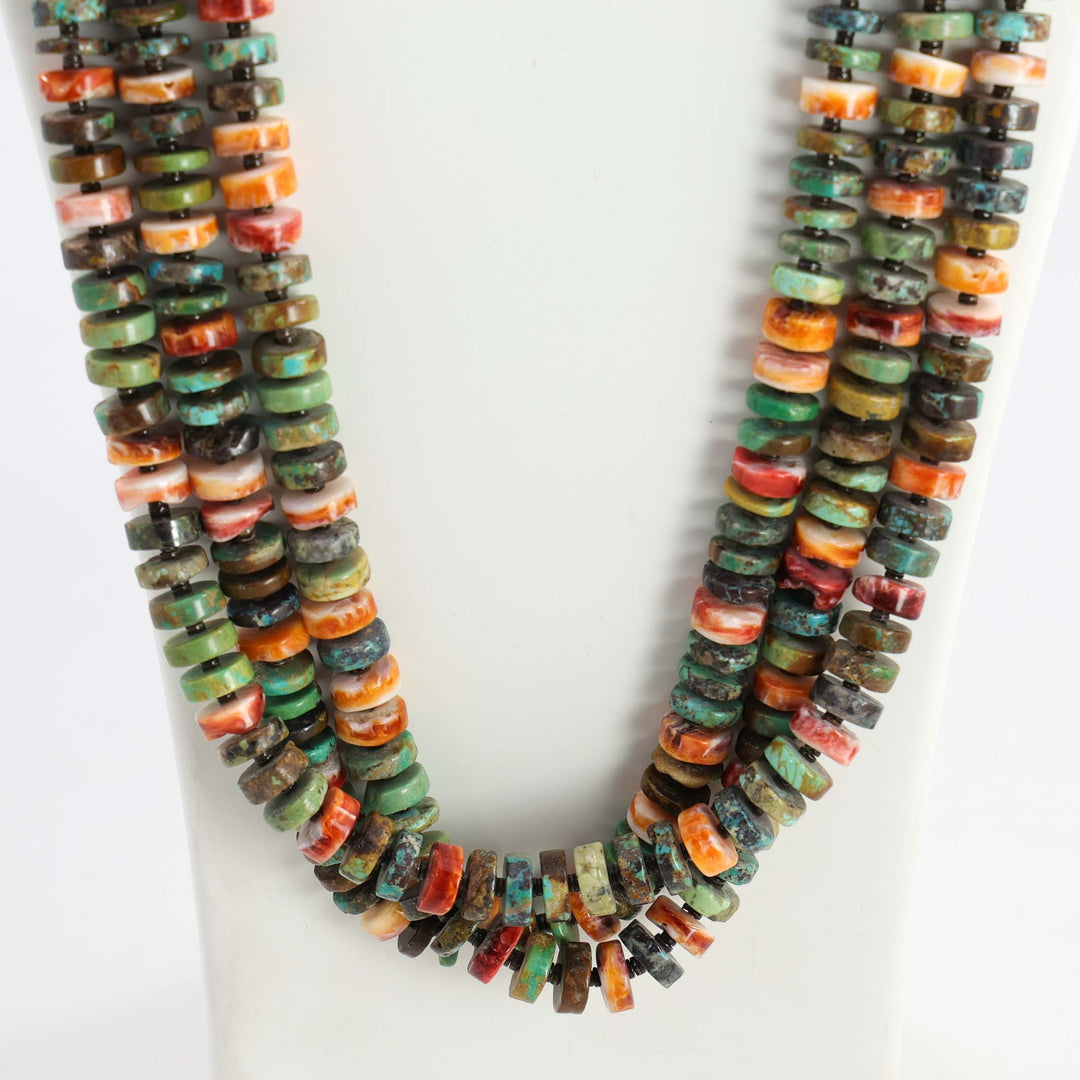 Turquoise and Spiny Oyster Necklace