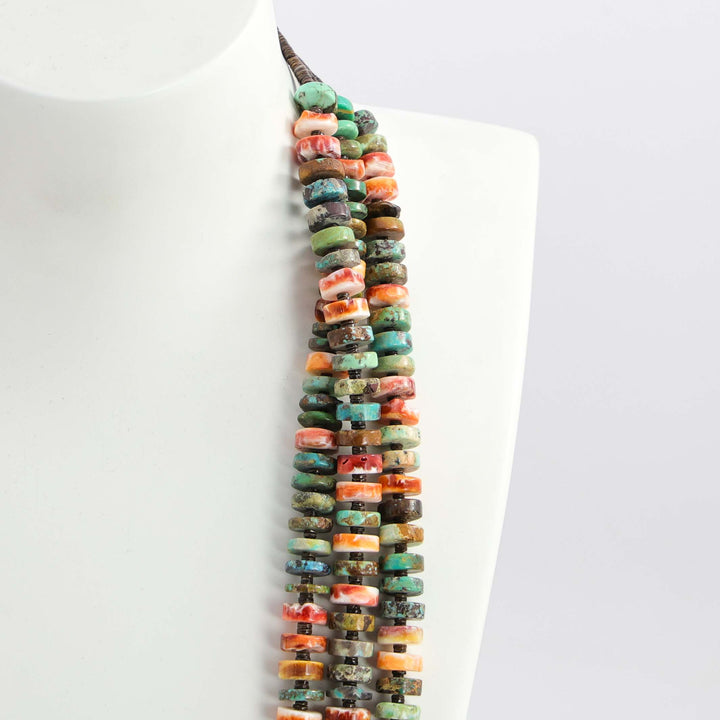 Turquoise and Spiny Oyster Necklace