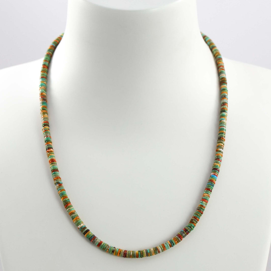 Turquoise and Spiny Oyster Shell Necklace