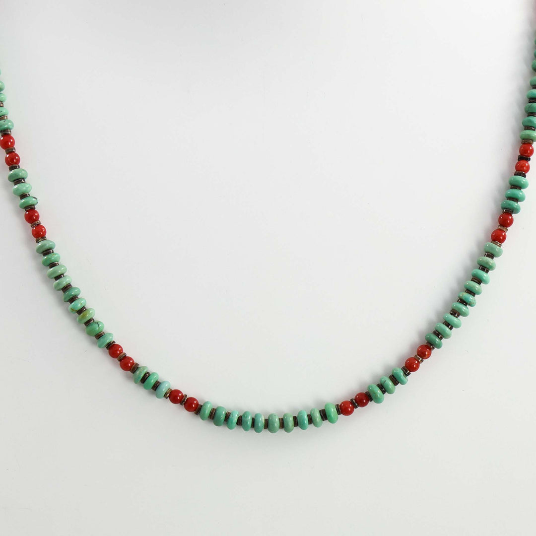 Turquoise and Coral Necklace