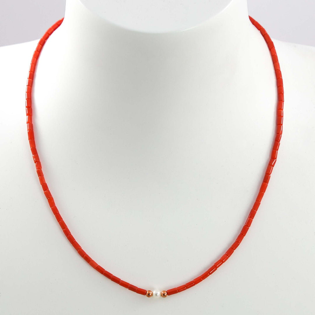 Coral and Pearl Necklace