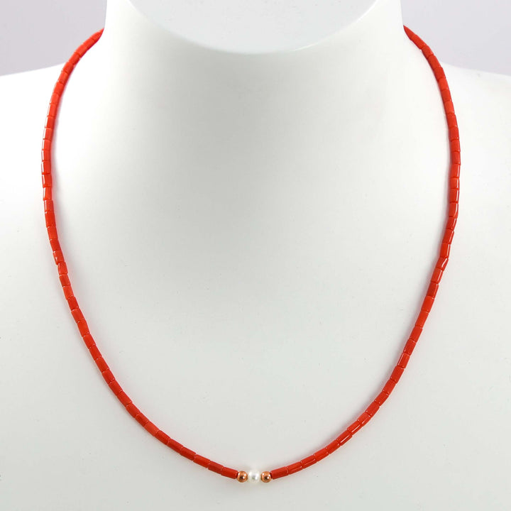 Coral and Pearl Necklace