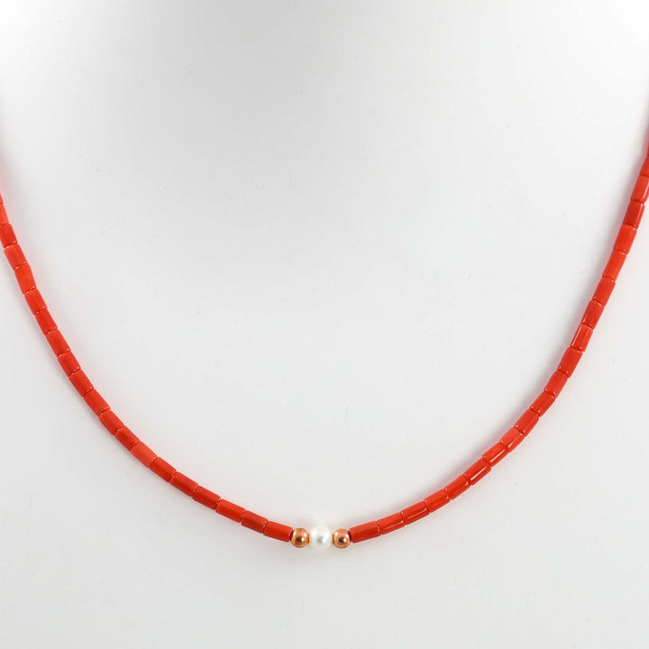 Coral and Pearl Necklace