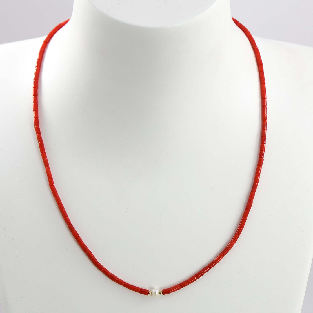 Coral and Pearl Necklace