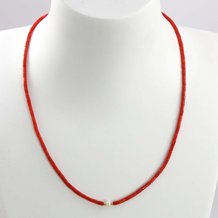 Coral and Pearl Necklace