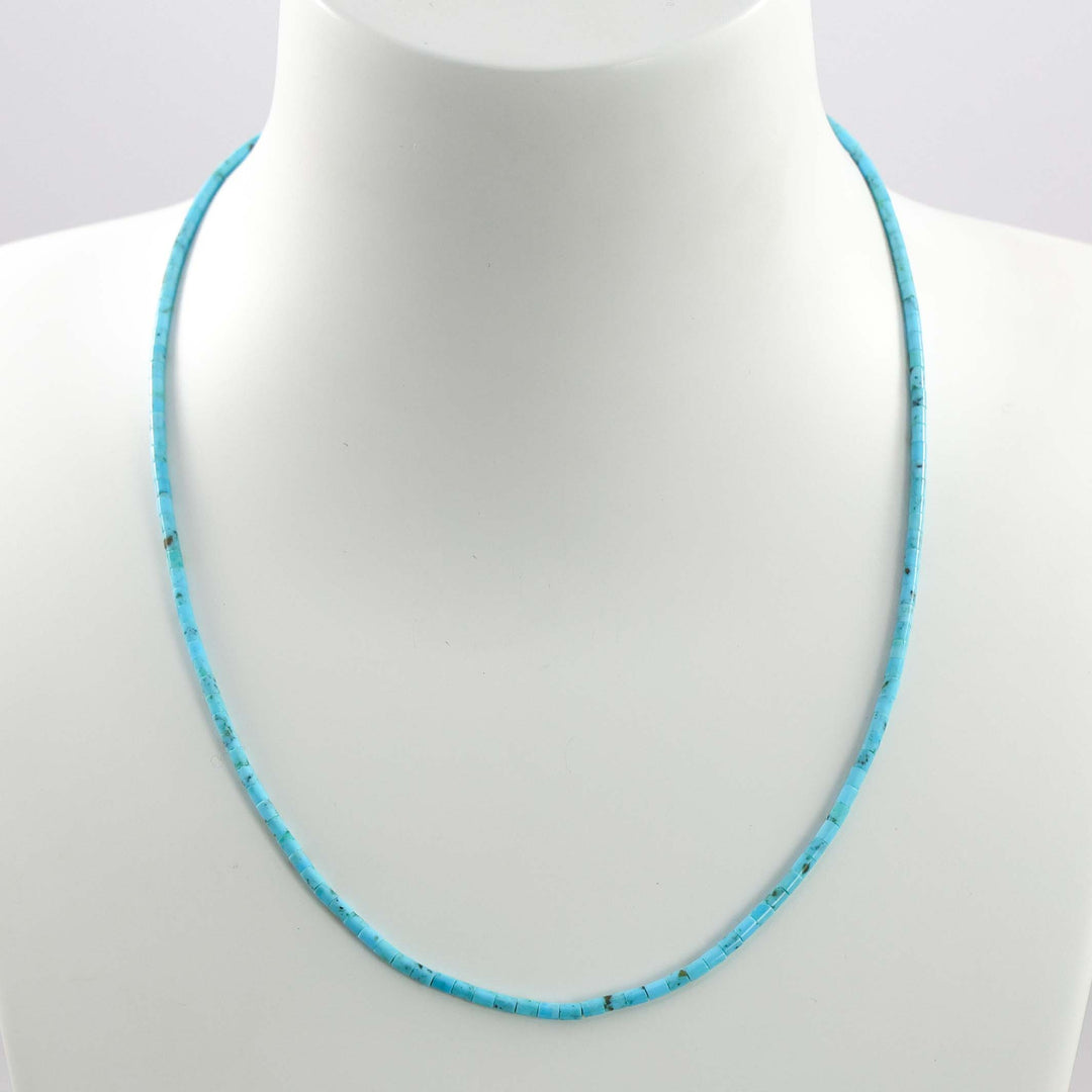 Kingman Turquoise Heishi Necklace