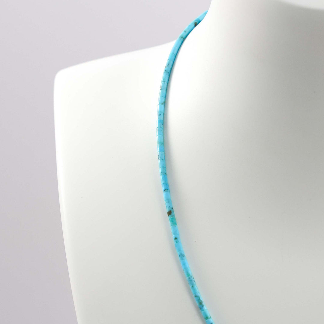Kingman Turquoise Heishi Necklace