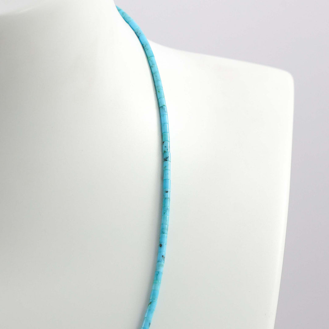 Kingman Turquoise Heishi Necklace
