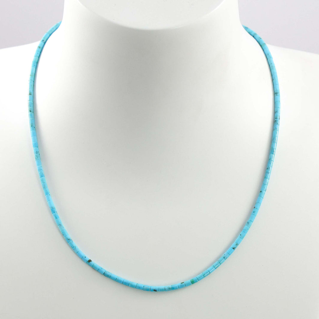 Kingman Turquoise Heishi Necklace