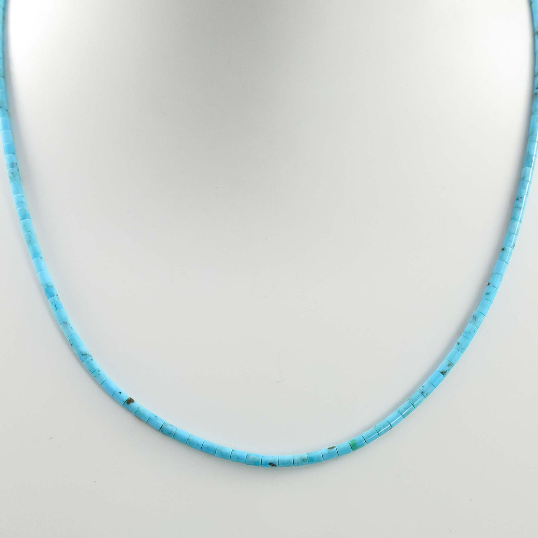 Kingman Turquoise Heishi Necklace
