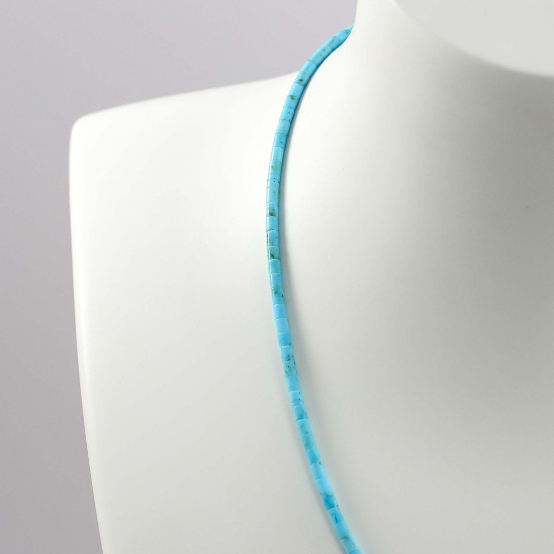 Kingman Turquoise Heishi Necklace