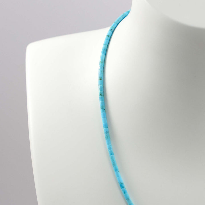 Kingman Turquoise Heishi Necklace