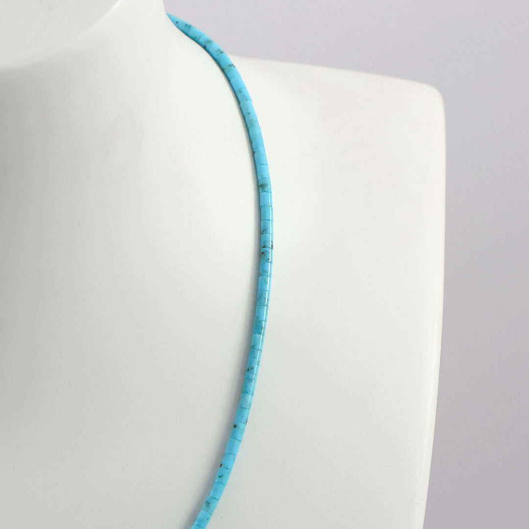 Kingman Turquoise Heishi Necklace