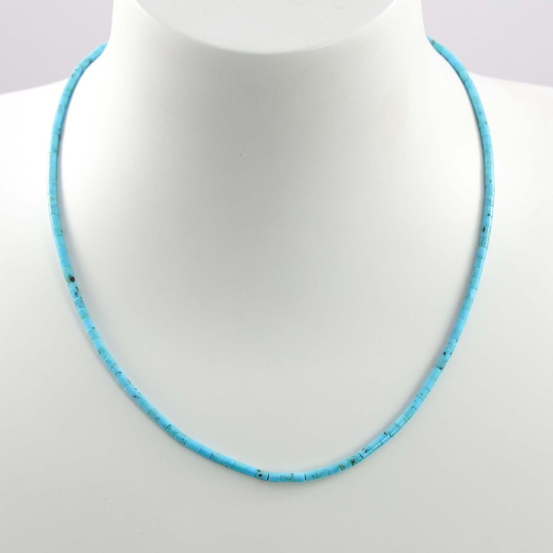 Kingman Turquoise Heishi Necklace