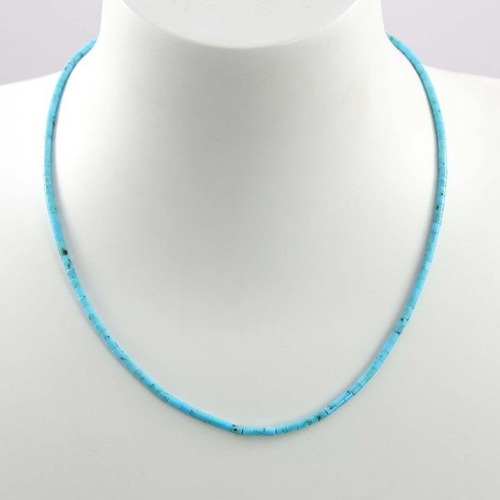 Kingman Turquoise Heishi Necklace