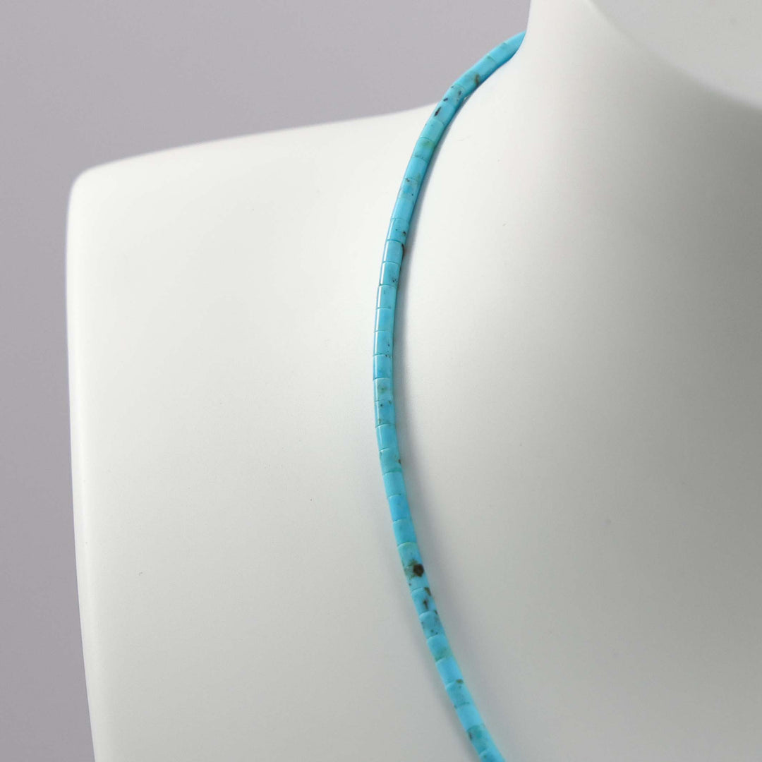 Kingman Turquoise Heishi Necklace