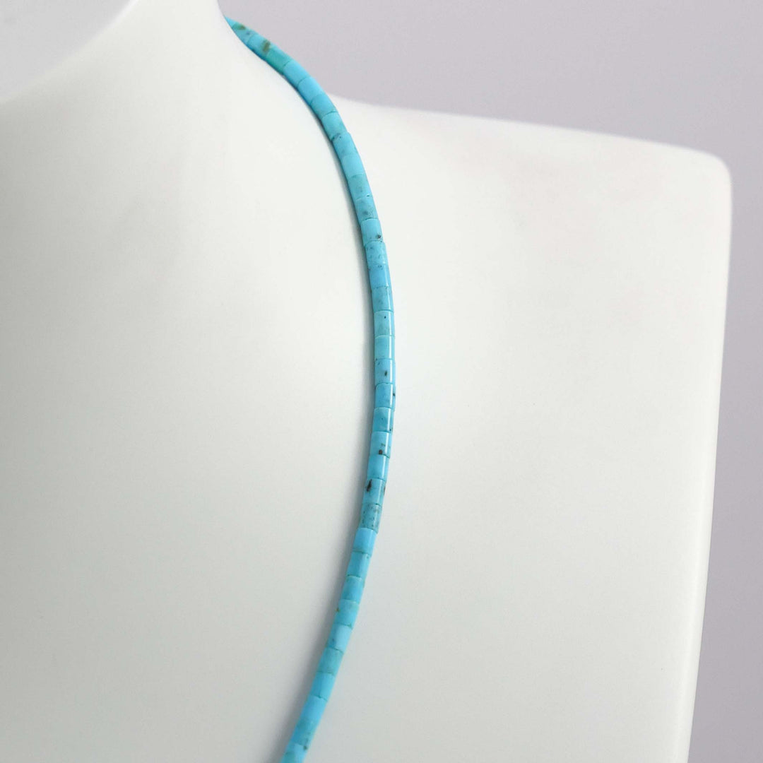 Kingman Turquoise Heishi Necklace