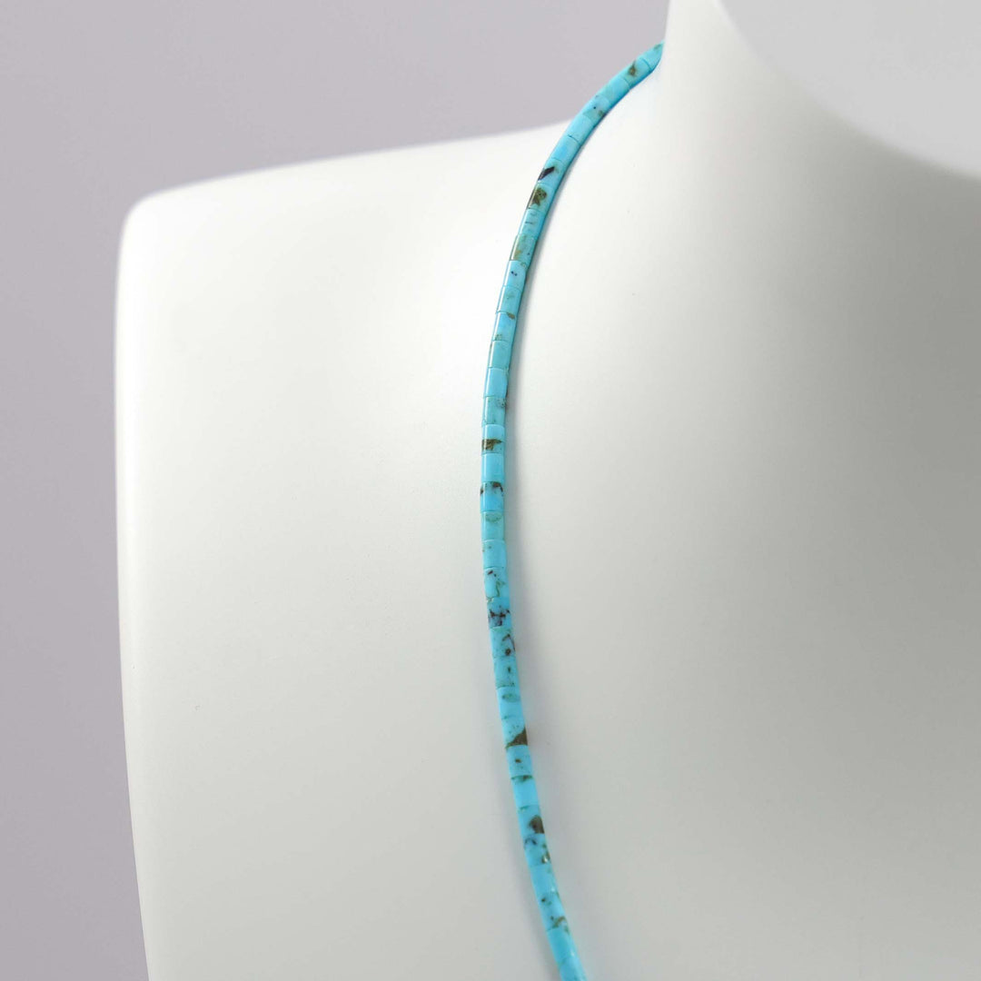 Kingman Turquoise Heishi Necklace