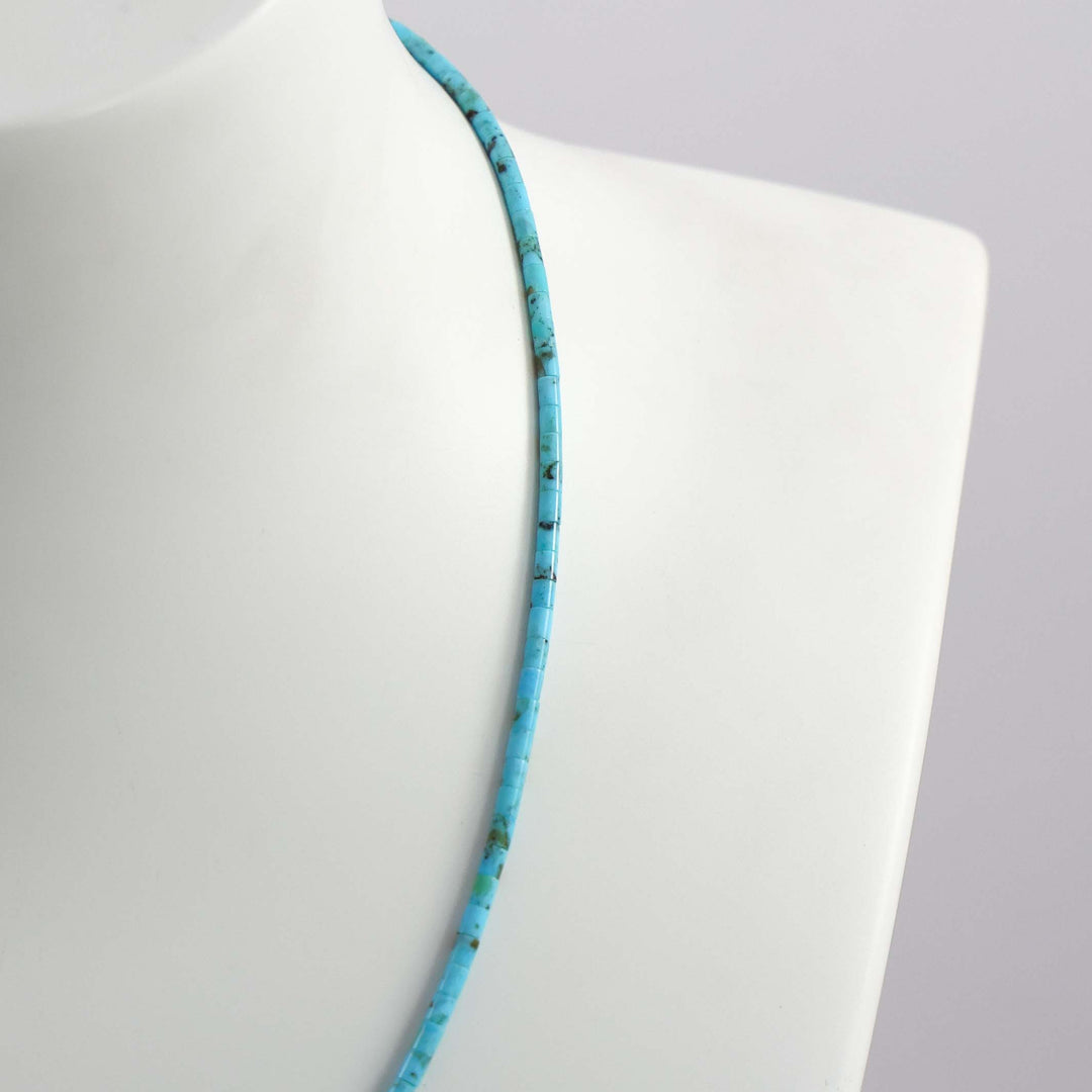 Kingman Turquoise Heishi Necklace