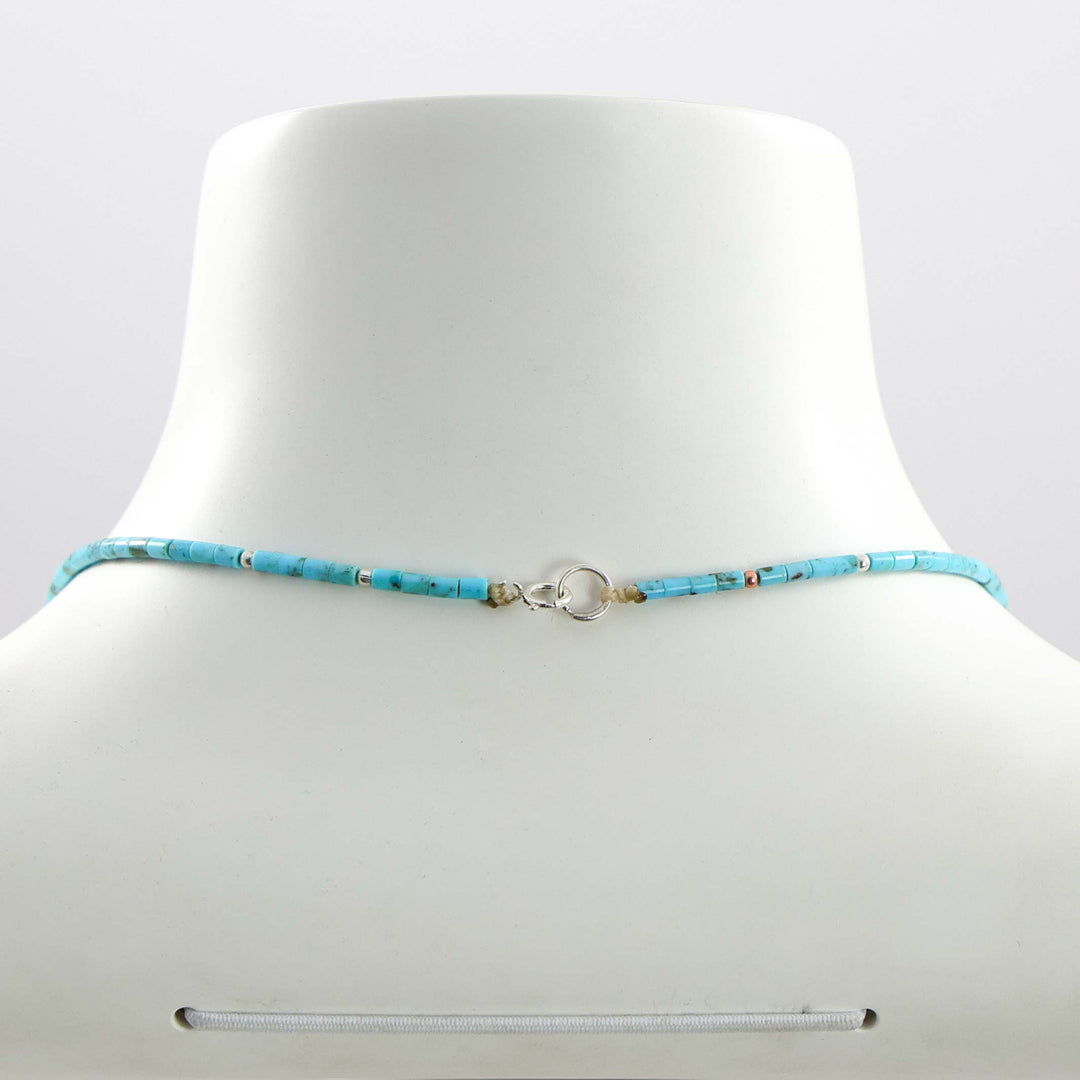 Kingman Turquoise Heishi Necklace