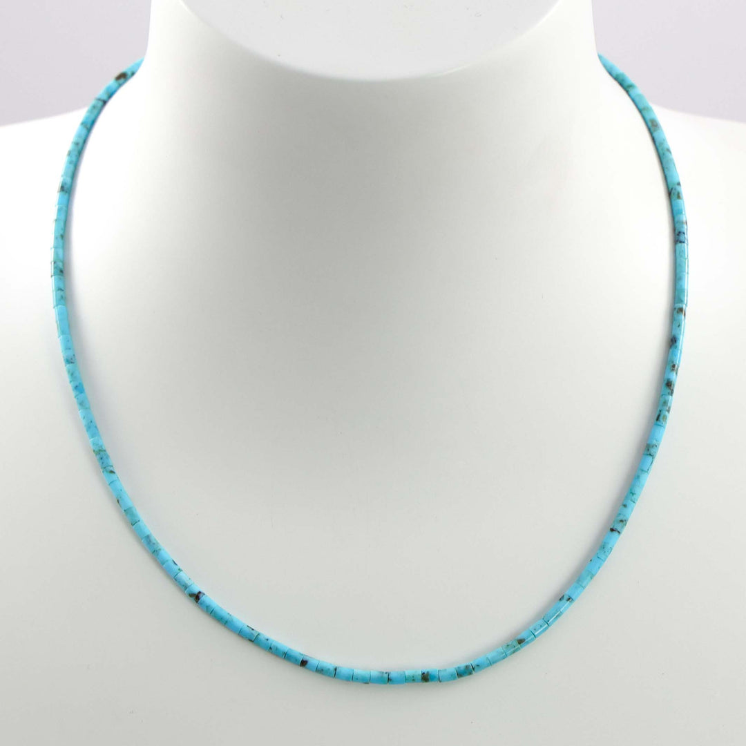 Kingman Turquoise Heishi Necklace