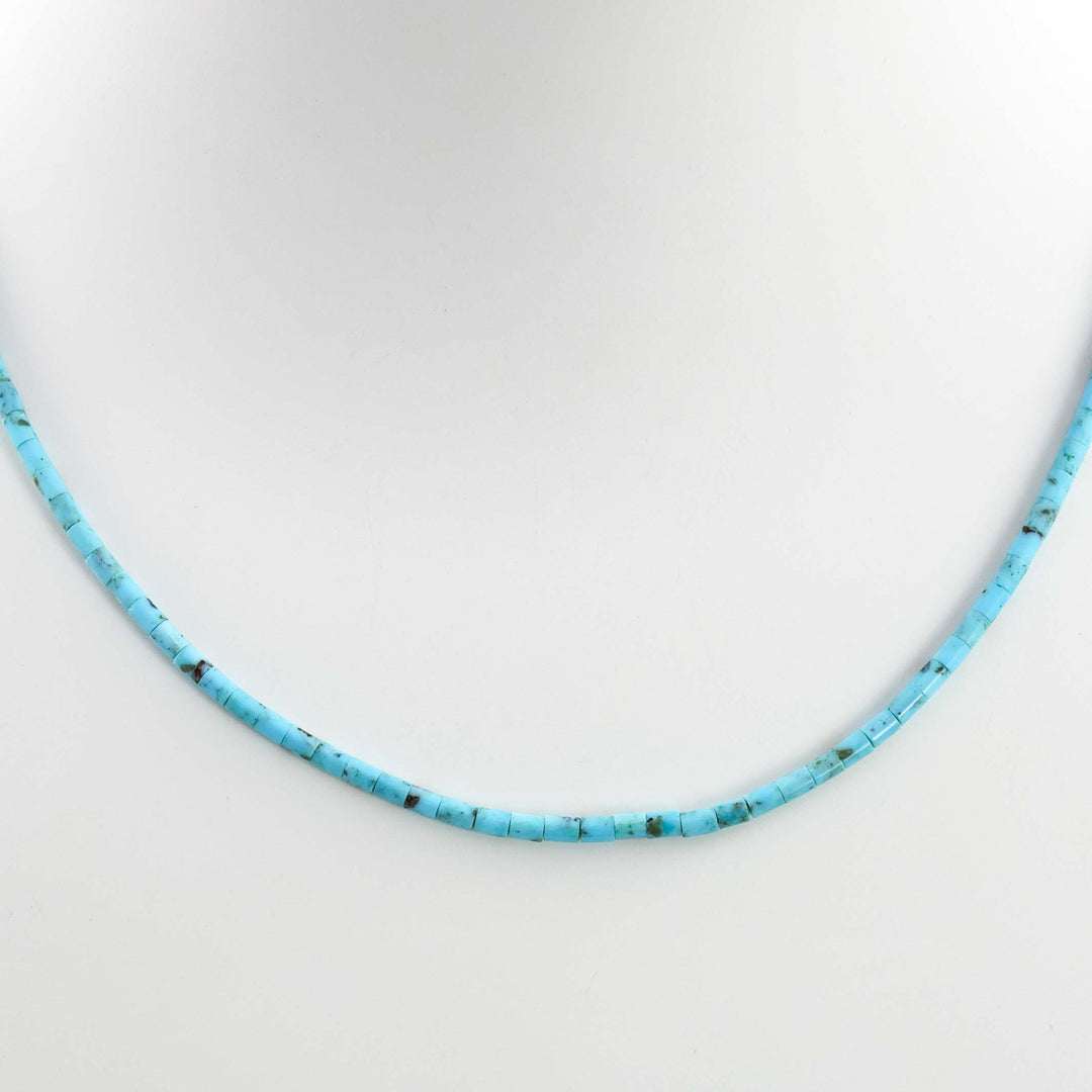 Kingman Turquoise Heishi Necklace