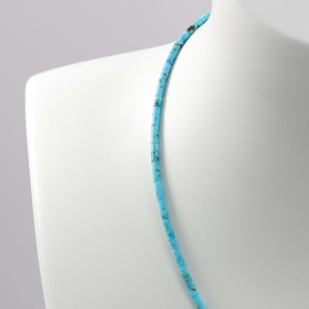 Kingman Turquoise Heishi Necklace