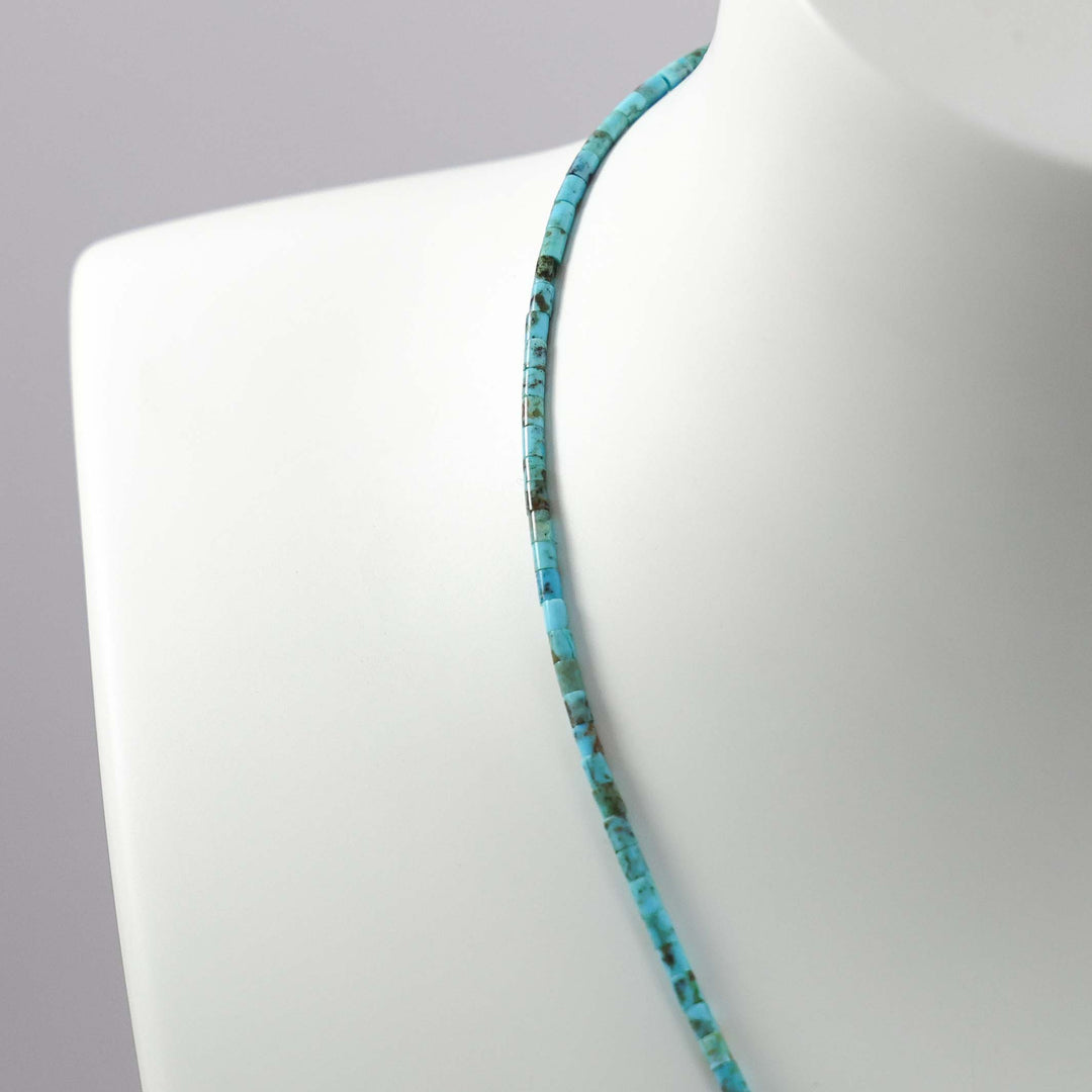 Kingman Turquoise and Pearl Necklace