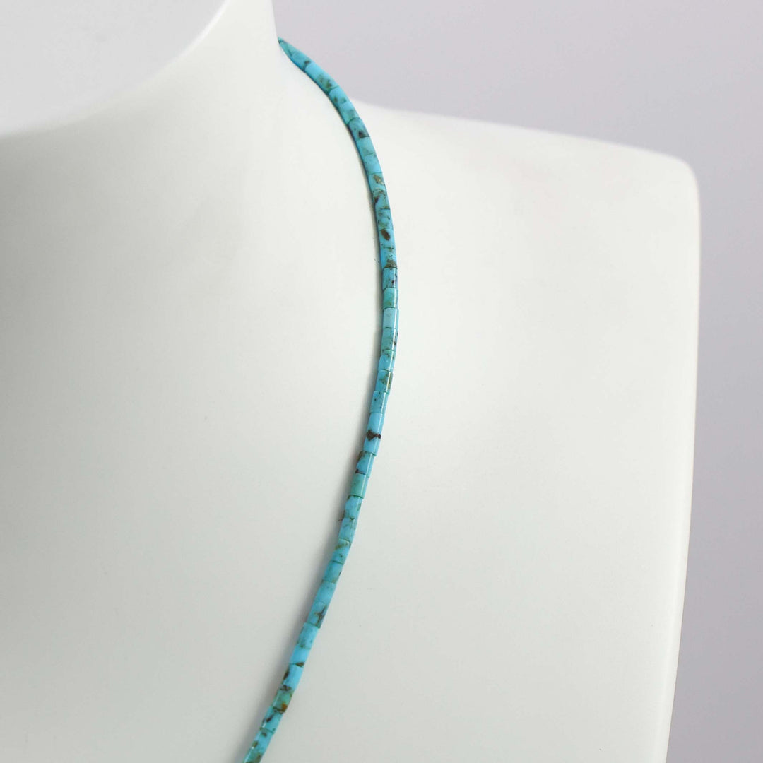 Kingman Turquoise and Pearl Necklace