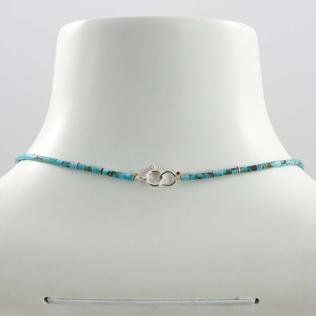 Kingman Turquoise and Pearl Necklace