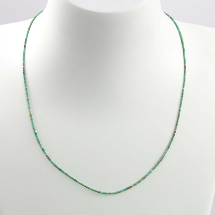 Kingman Turquoise Heishi Necklace