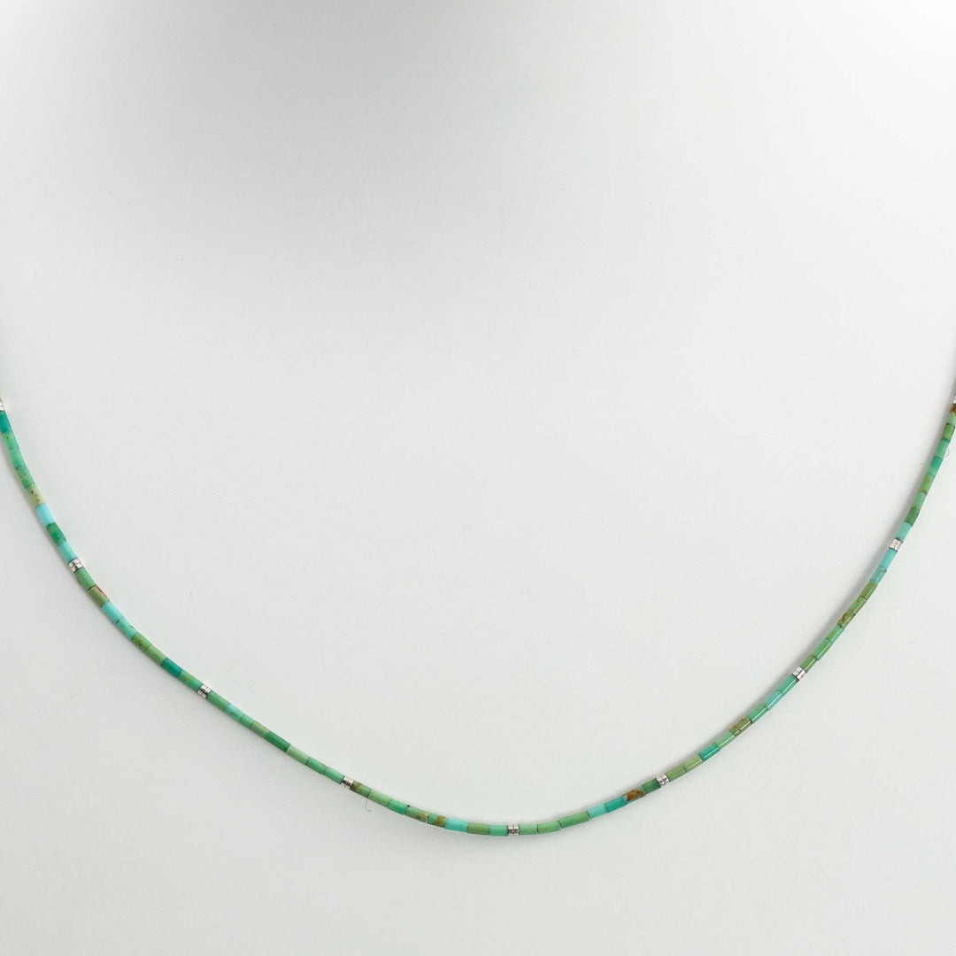 Kingman Turquoise Heishi Necklace