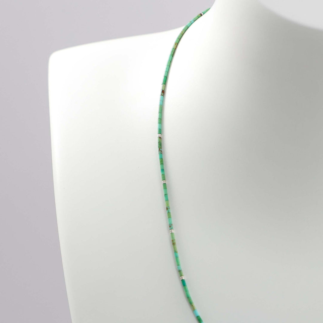 Kingman Turquoise Heishi Necklace