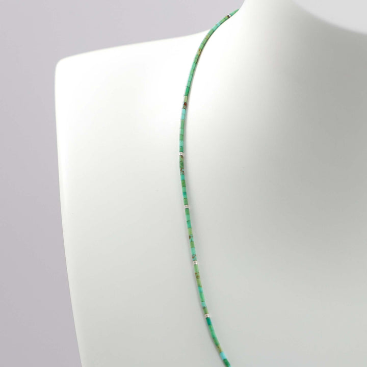 Kingman Turquoise Heishi Necklace