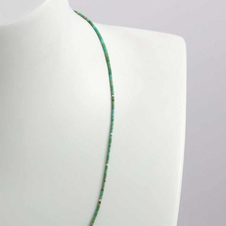 Kingman Turquoise Heishi Necklace