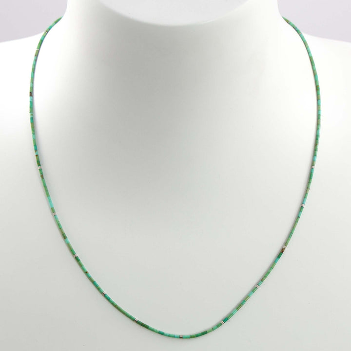 Kingman Turquoise Heishi Necklace