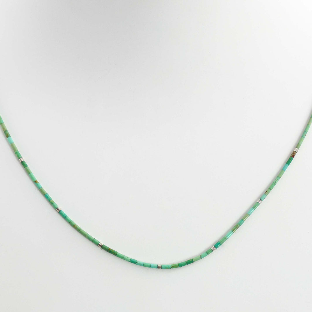 Kingman Turquoise Heishi Necklace
