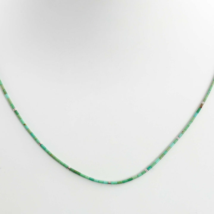 Kingman Turquoise Heishi Necklace