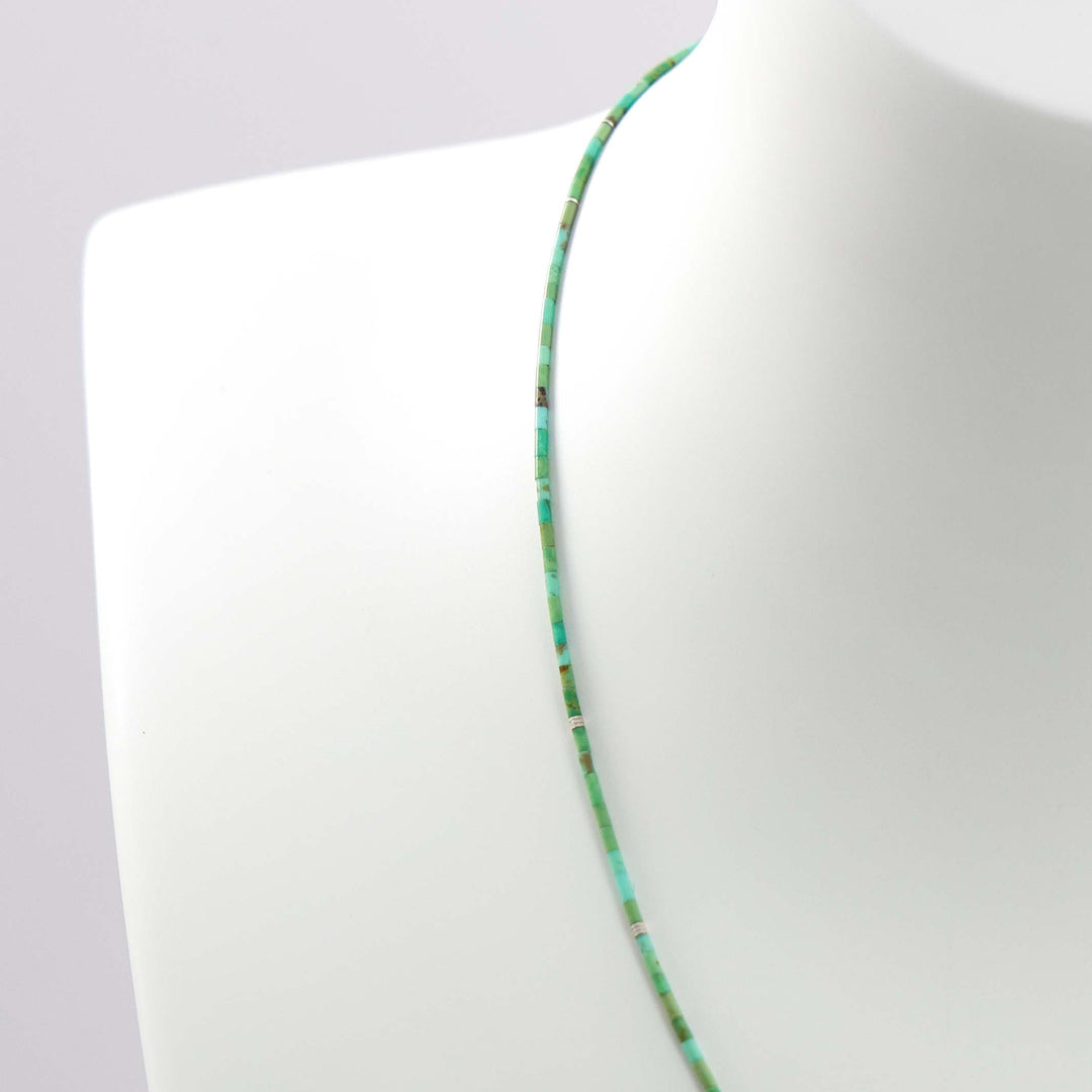 Kingman Turquoise Heishi Necklace