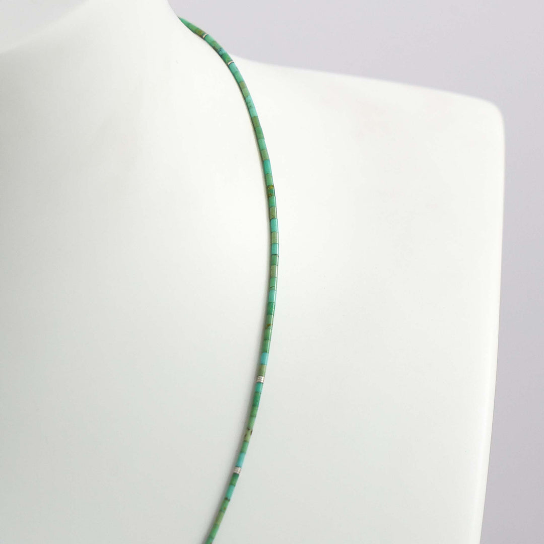 Kingman Turquoise Heishi Necklace