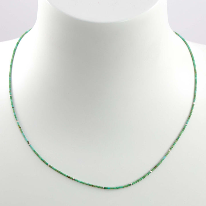 Kingman Turquoise Heishi Necklace